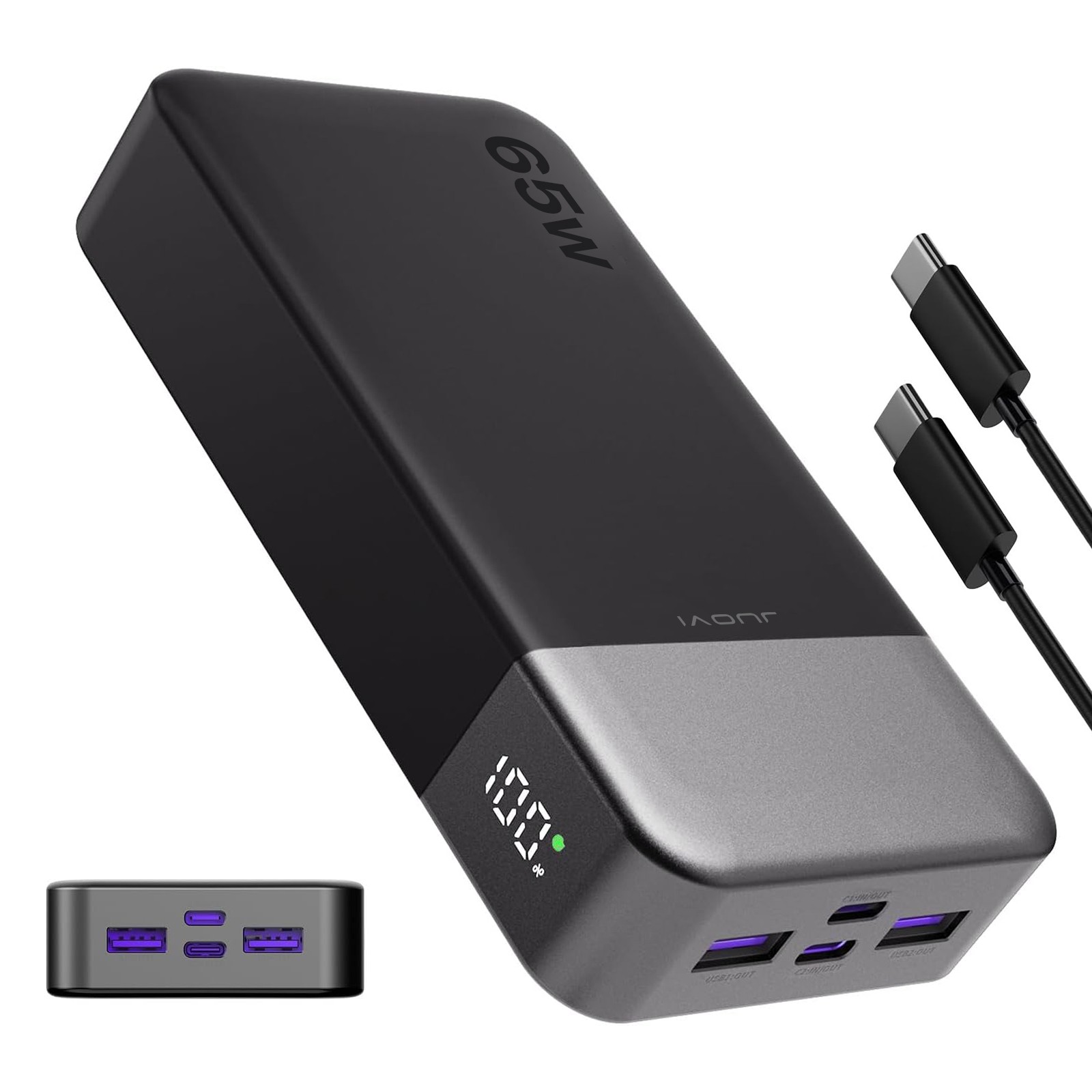 Power Bank 20000mAh 65W Fast Charger External Battery Battery For Mobile Phone