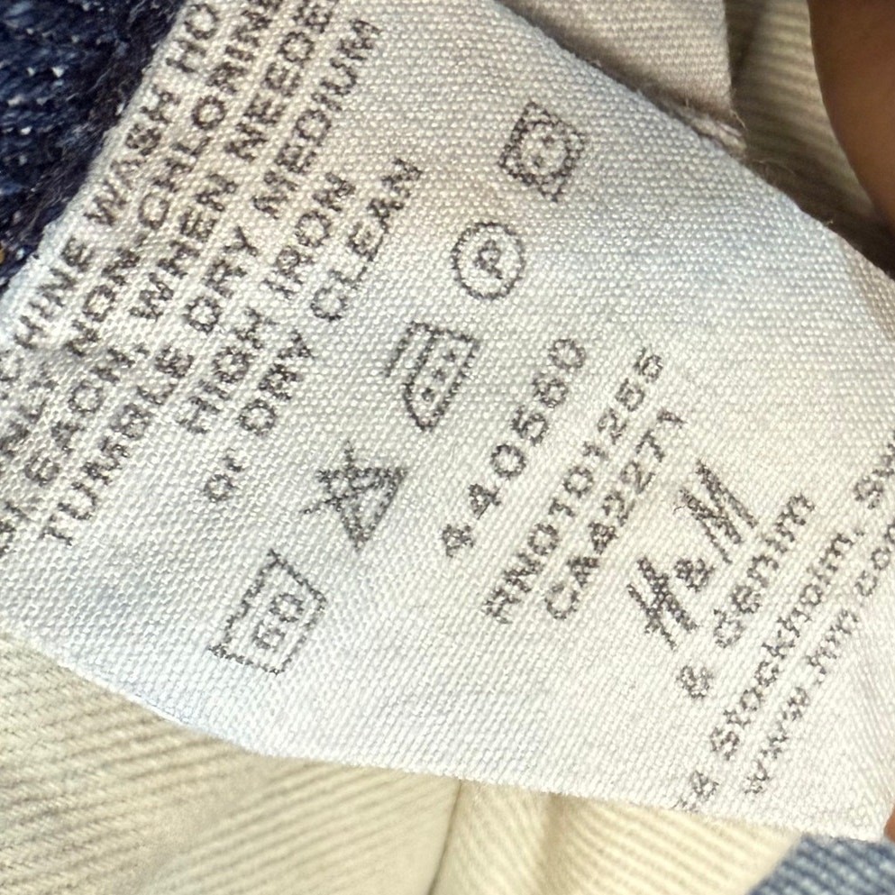 H&M &Denim 36X30 Fit LAD Straight Leg Jeans Distressed Midrise Grunge Streetwear thumbnail 7