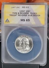 1957 WASHINGTON QUARTER DOLLAR - Type B Rev FS-901 - CERTIFIED ANACS MS65
