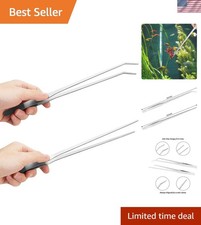 10.6'' Long Aquarium Tweezers - Straight  Curved Feeding Tongs for Reptiles