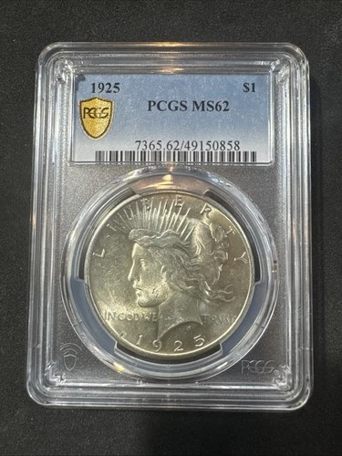 1925 - P Peace Silver Dollar PCGS MS62
