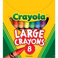 Giant Jumbo Crayons for Kids and Toddlers Large Art Supplies 8 Count