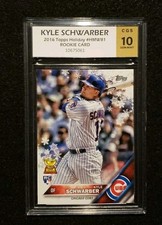*KYLE SCHWARBER* 2016 Topps Holiday #HMW81 *CGS 10* RC Rookie Card . rookie card picture
