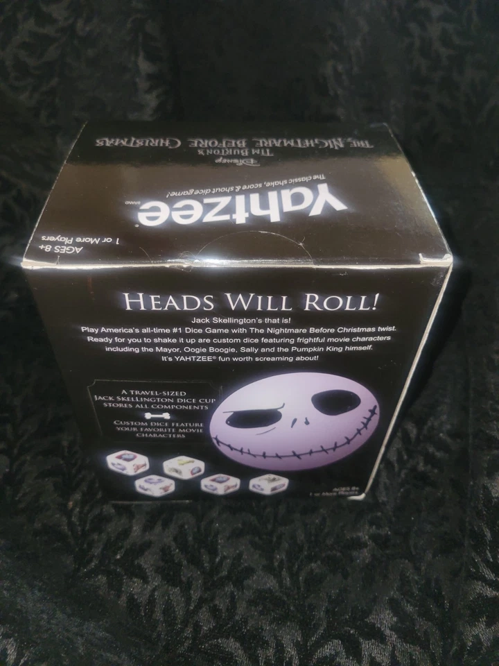 Disney Tim Burton Pesadilla antes de Navidad Yahtzee Juego Jack Skellington Foto 2 de 3