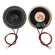2 Pcs 8 Ohm Small Speaker, 2W 40mm OD Metal Shell Round Magnet Tiny Speaker