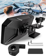 Universal Rear View Boat Mirror for Circular and Square Tubes, 4.2"X11" Wide-Ang