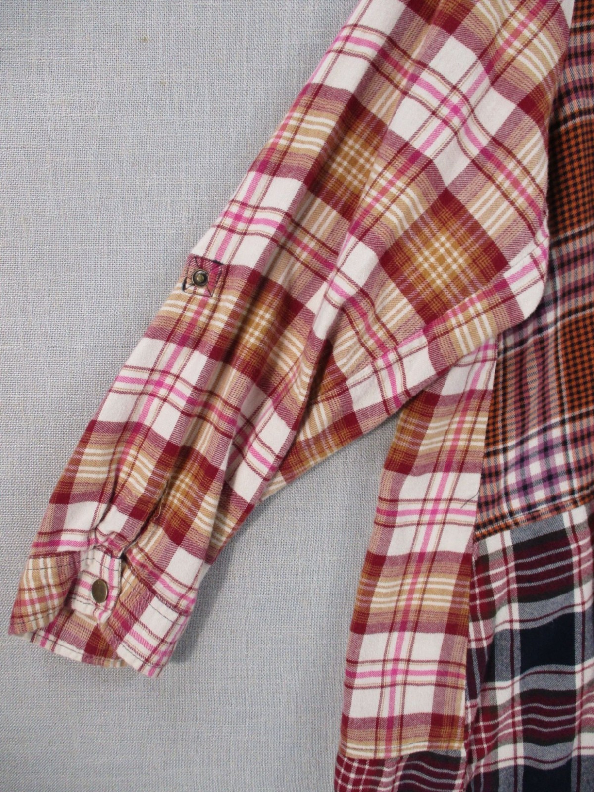 Patchwork Plaid Open-Front Cardigan Coatigan Jack… - image 8