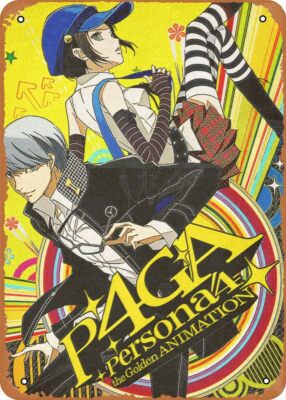 The Classic Arcade Video Game Poster Metal Tin Sign Persona 4 Golden Shadow
