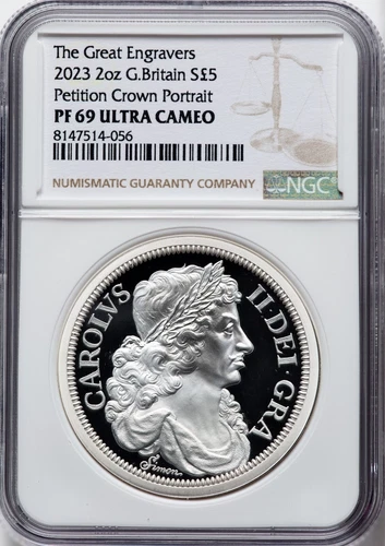 2023 Great Britain Petition Crown Portrait £5 Silver 2 oz NGC PF-69 UCAM