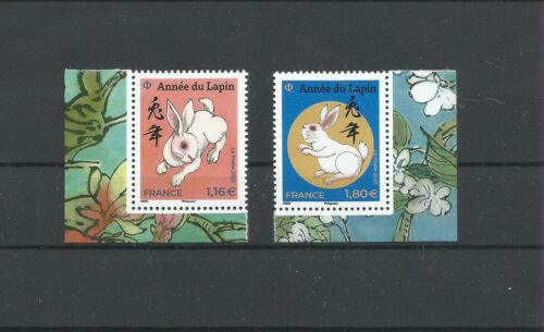 France 2023 timbres es feuillets année du lapin lettre verte et internationale - Foto 1 di 1