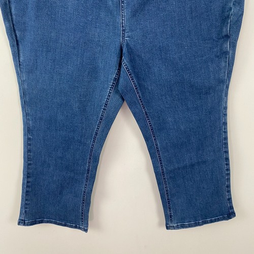 Denim & Co. Signature Perfect Flex Cropped Jeans Pull On Size 20WP - Picture 3 of 11