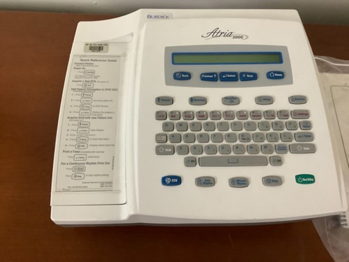 Burdick Atria 3000 Electrocardiograph ECG Machine and Operating Manual - Picture 2 of 3
