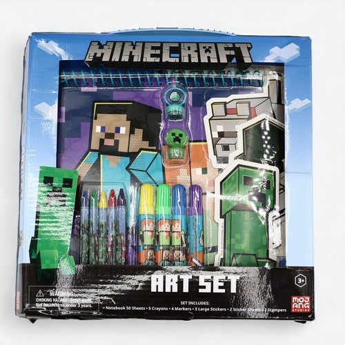 Minecraft Kids Coloring Art Set with Stickers & Stampers eBay