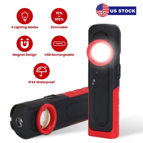 Mini Magnetic Flat EDC Flashlight with Clip Waterproof Pocket Light for Working