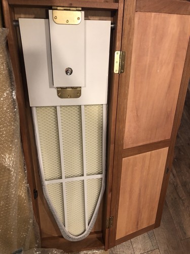 Wall Mount Hideaway Ironing Board Wood Cabinet - Picture 4 of 6