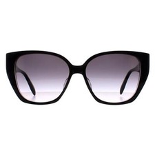 Alexander McQueen Sunglasses AM0284S 002 Black Grey Gradient