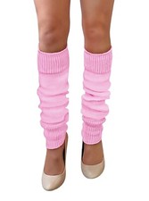 Girls 1980s Party Baby Pink Leg Warmers Play Fancy Dress Up 90s Disco Party