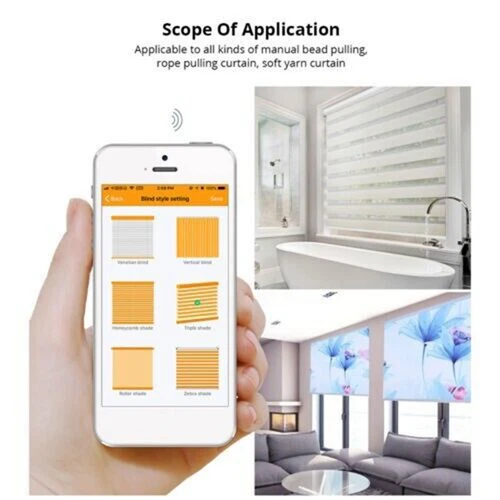 Automatic Window Curtain Blinds Kit Motorized Blutooth App Remote Control - Picture 2 of 7