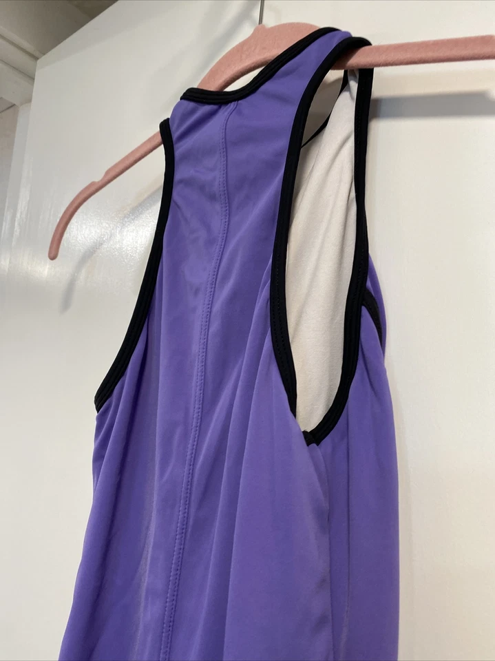 Traje de baño Venus 1 pieza con cinturón cremallera frontal negro/púrpura espalda de corredor forrado completo 8 Foto 4 de 4