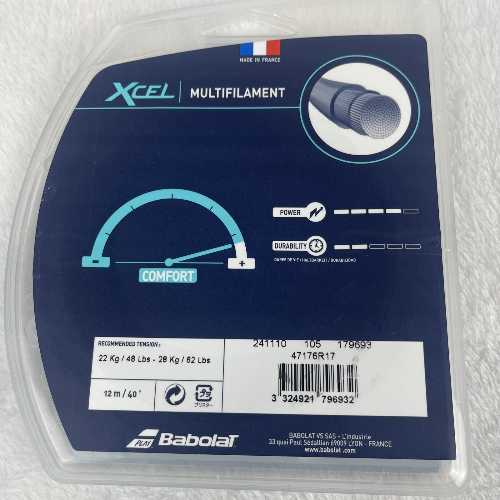 Babolat Comfort Power Xcel 1.25- 17 Gauge