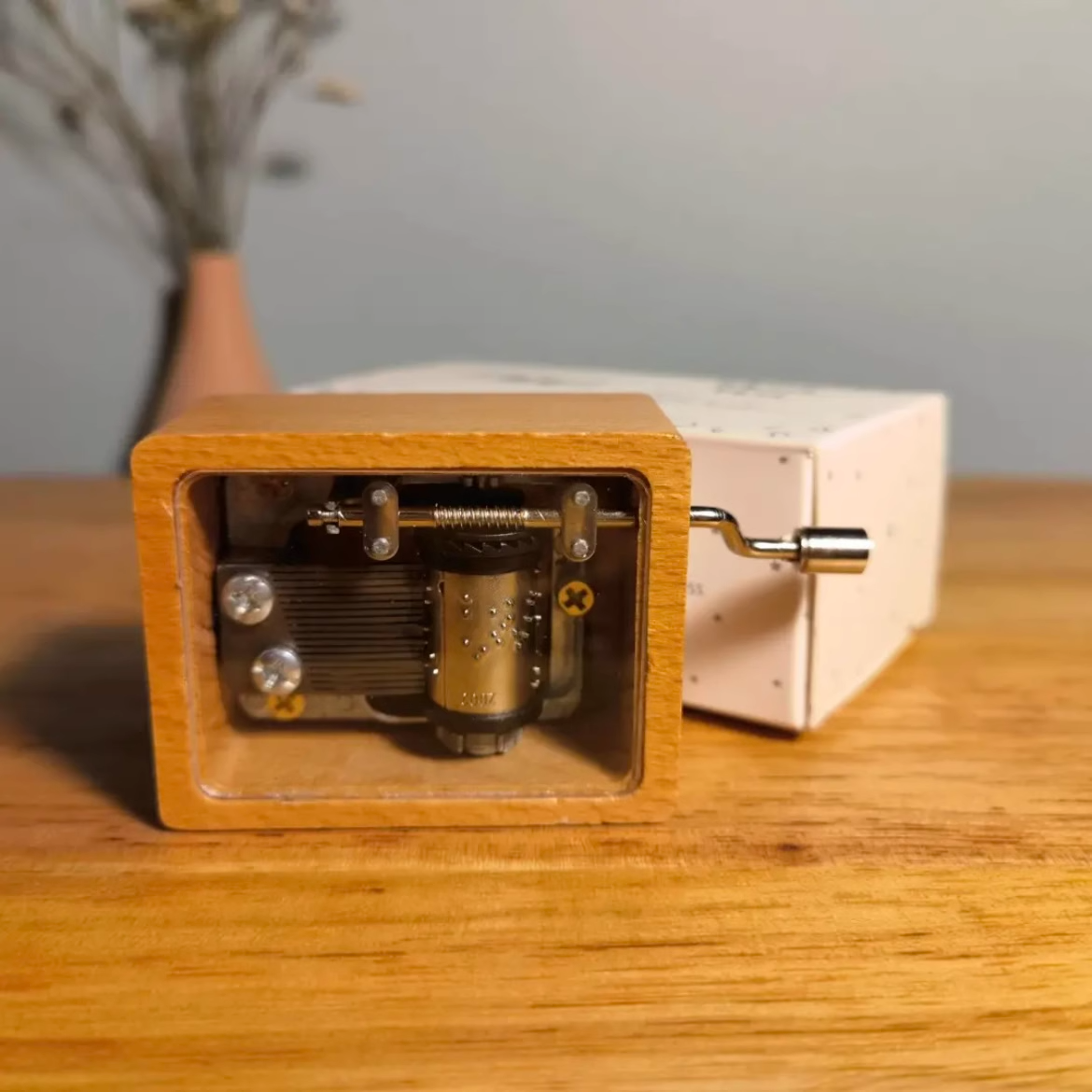 BEECH WOOD HAND CRANK MUSIC BOX : RAINBOW CONNECTION | eBay