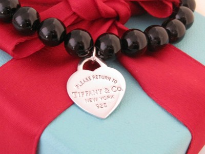 Tiffany Onyx Bead Bracelet 7.5\