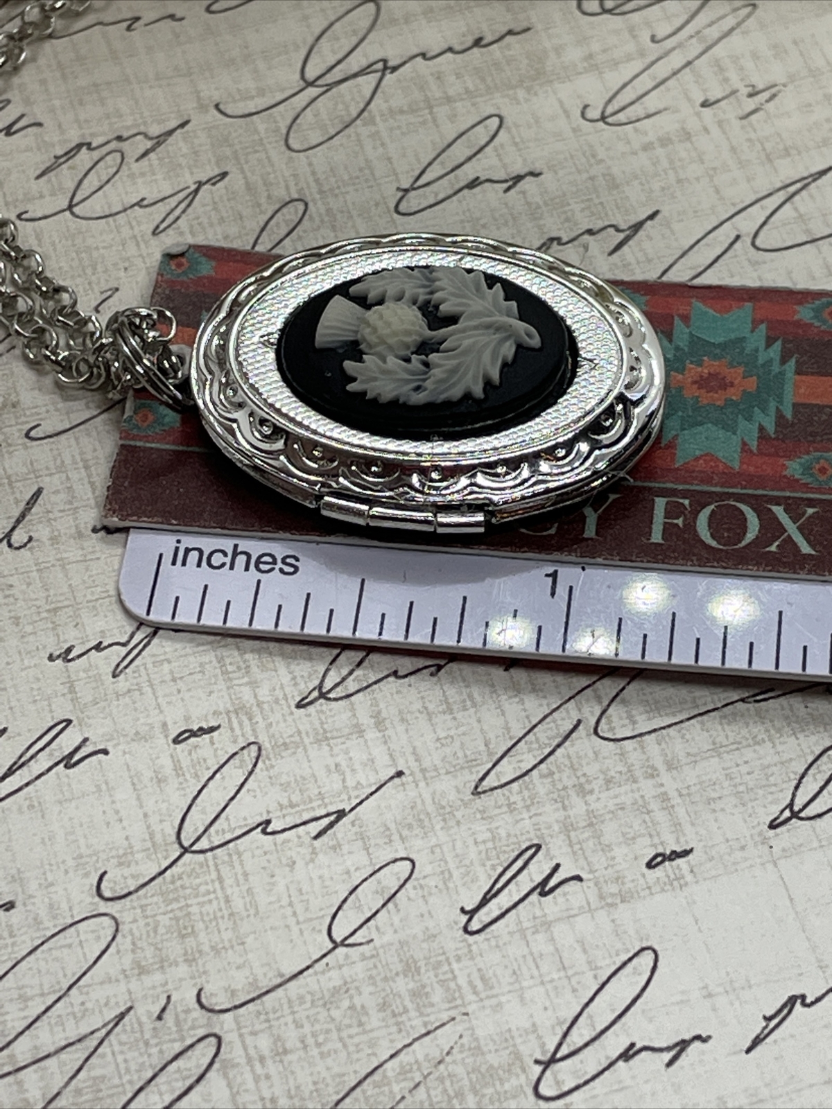 Scottish Thistle  Necklace Locket Silver EASTER  pendant IRISH CELTIC GIFT photo