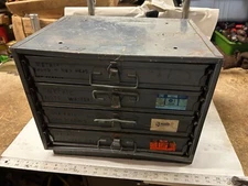 MACHINIST TOOL LATHE MILL Large Bench Top 4 Drawer Parts Hardware Cabinet Case