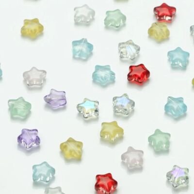 Star Czech Crystal Glass Bead Multicolor Glaze Spacer Beads DIY