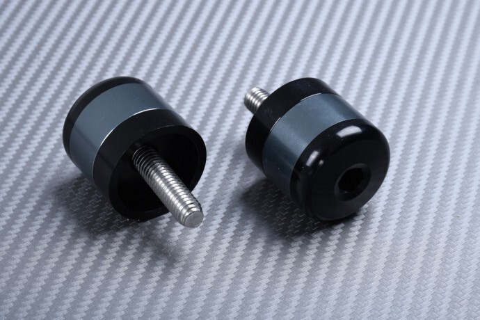 Contrepoids de guidon 31mm antivibration pour Kawasaki Ninja ZX-9R gris titane