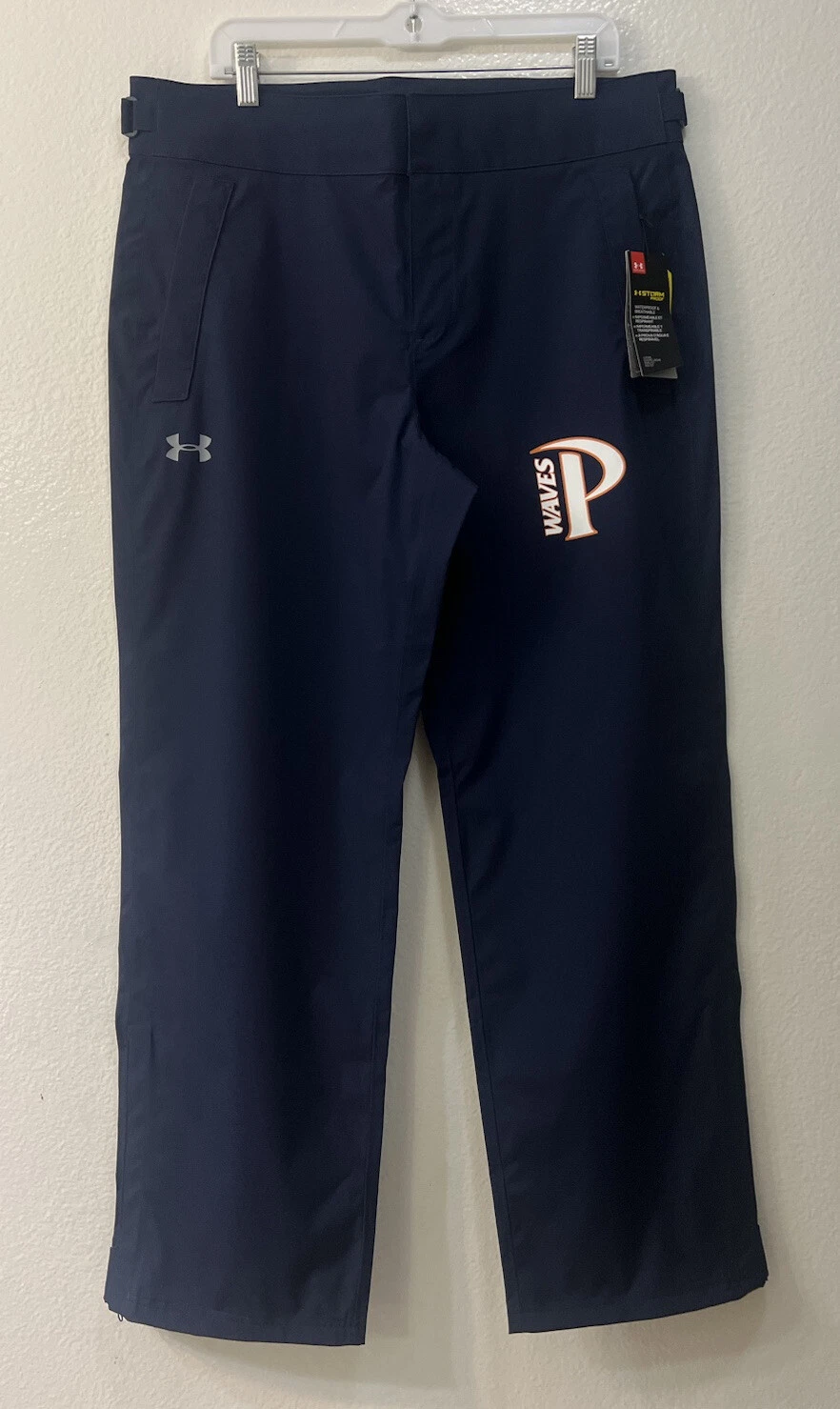 NWT Under Armour Mens UA Storm Rain Pants L Stealth Dark Blue MSRP$130