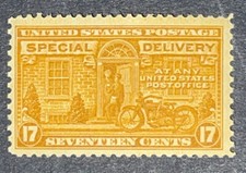 Travelstamps: 1944 US Stamps Scott #E18 17c  Motorcycle Harley-Davidson MNH OG