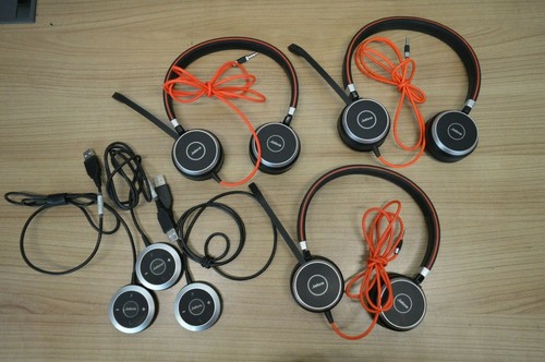 Lot 3x Jabra Evolve 40 HSC017 USB Wired 