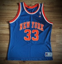Vtg Champion Jersey Patrick Ewing New York Knicks Blank Back Customize LrG 44