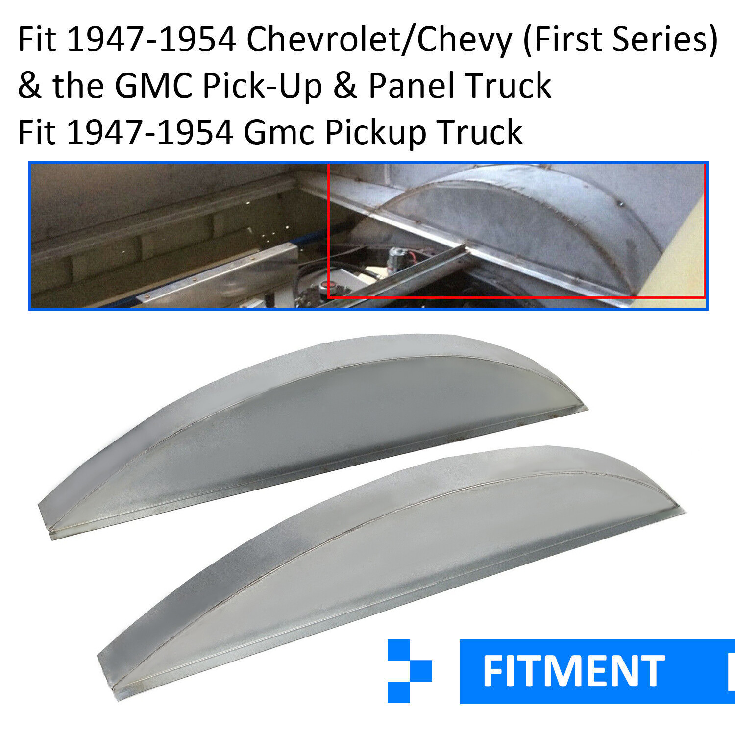 2 pcs Wheel Tubs For 19471954 1948 1949 1950 1951 Chevy Chevrolet