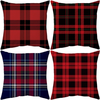 plaid pillow cases