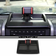 Dash Phone Holder Mount & Storage Box Tray Organizer For Jeep Wrangler JK 07-11