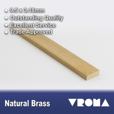 Brass Natural Profile Inlay Vroma Solid Brass Shape profiles Floor & Wall Brass