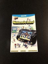 nintendo land wii u Manual insert Only