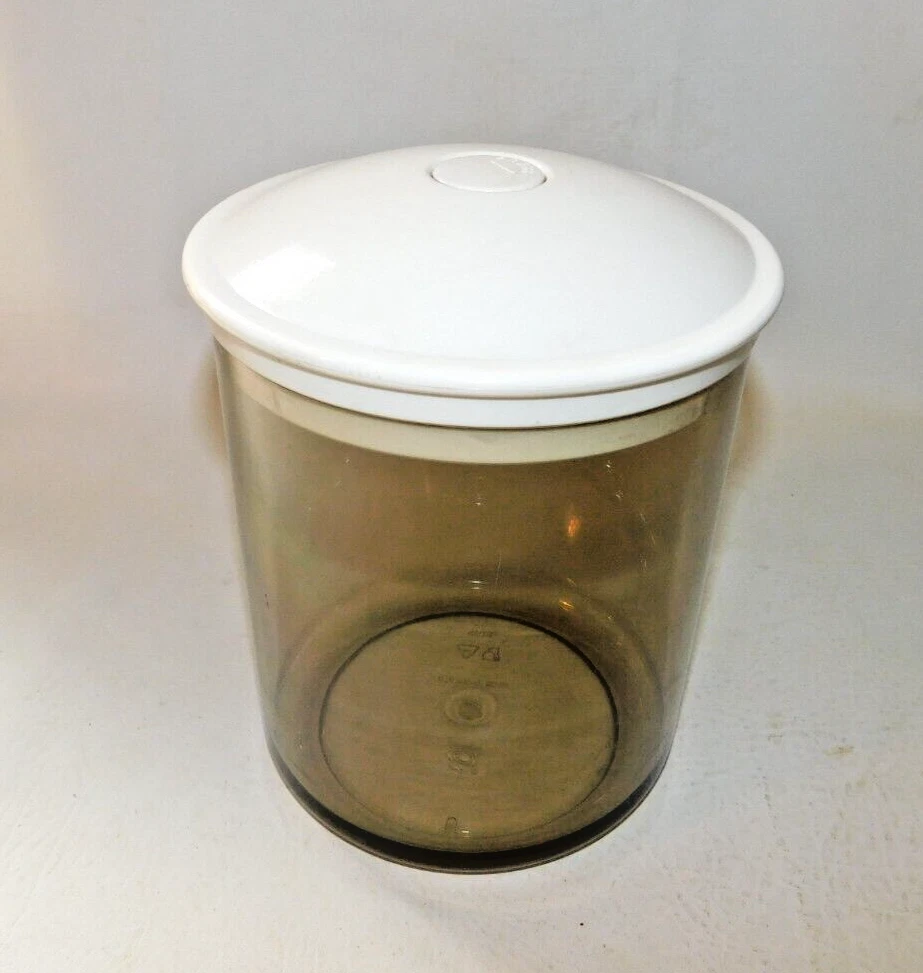 FoodSaver Snail Vacuum Sealer Canister Container & Lid 80 Oz KY-135 SMOKE