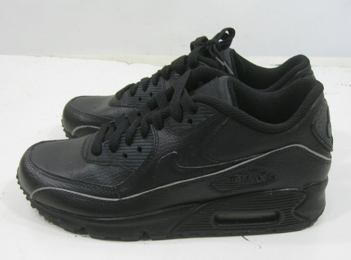 Nike Air Max 90 307793-002 leather black youth Size 5