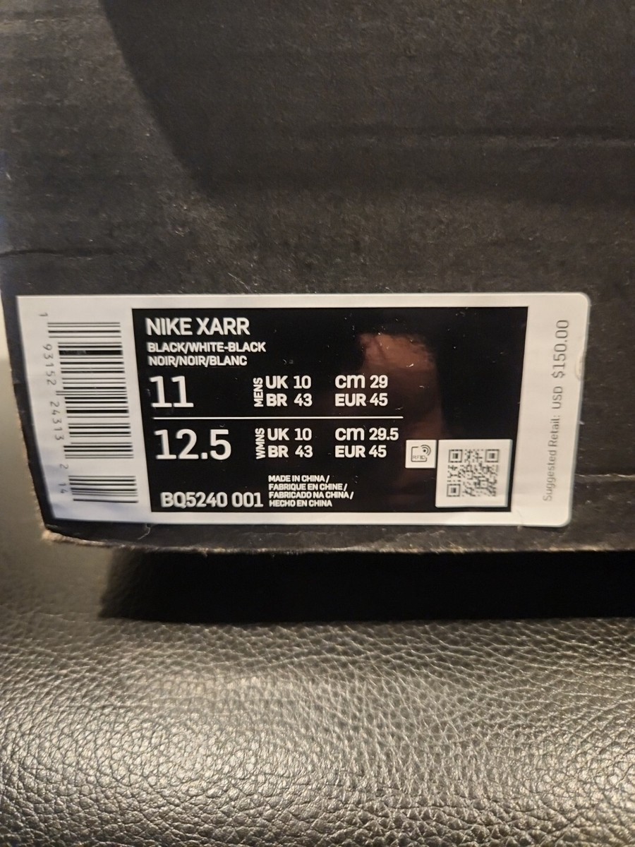 Size 11 - Nike Xarr Anthracite - BQ5240-001 193152243132| eBay