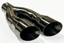 Exhaust Tip 2.50  Inlet 4.00  Outlet 16.00  long WDWD304016-250-BC-SS Dual Slant