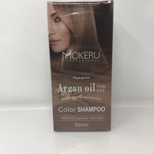 MOKERU 06 CHESTNUT BROWN COLOR SHAMPOO HAIR DYE ARGAN OIL 500 ML 08/26
