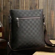 Man Casual Men's Leather Crossbody Messenger Bag Shoulder Bags Satchel Purse