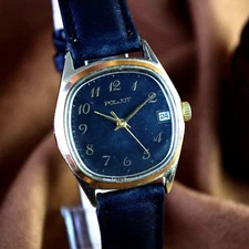 Poljot Vintage Men's Wristwatch Soviet Mechanical Watch 17 Jewels Serviced