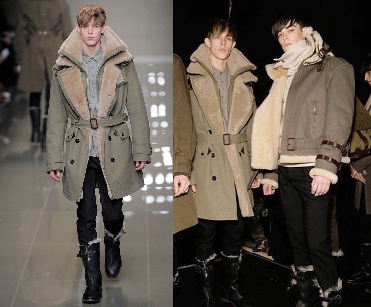 Burberry Prorsum Runway Aviator Shearling Sexy Biker Jacket 42 IT! image 4