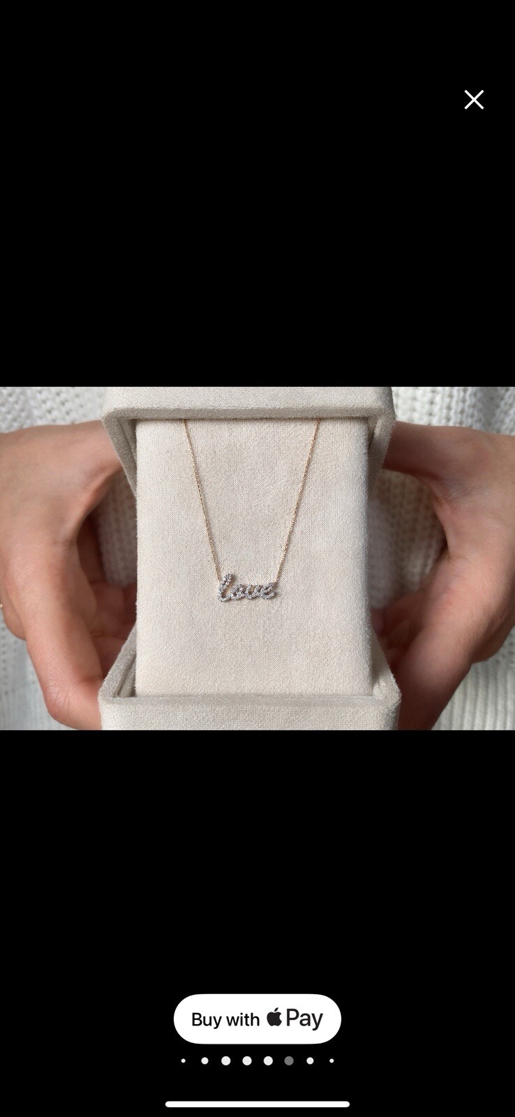 14k Rose Gold Love Diamond Necklace