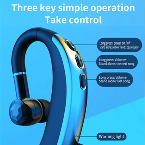 Wireless Bluetooth Earphone Handsfree EarHook Headset For iOS Android Cellphones - Picture 10 of 10
