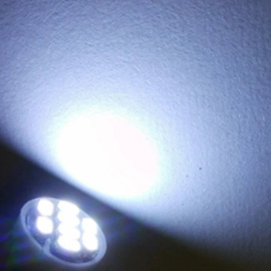 10 Lampade T10 W5W LED 6Volt Bianche 6.3V 194 168 1206 3020 SMD 80lumen - Immagine 3 di 3